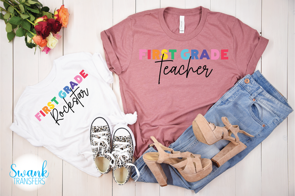 Rockstar Grades Preschool - 8th Grades YOUTH-ADULT Full Color DTF (Direct To Film) Transfer