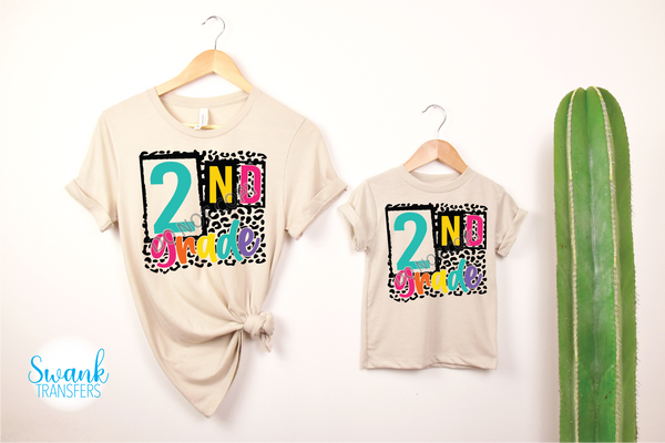 Colorful Leopard Teacher / Grades Pre-K - 6th Grade YOUTH & ADULT Full Color DTF (Direct To Film) Transfer