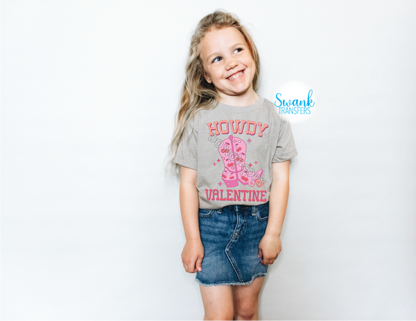 Be Mine Howdy Valentine INFANT-ADULT Full Color DTF (Direct To Film) Transfer