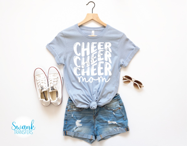 Cheer Cheer Cheer Mom DTF (Direct To Film) Transfer