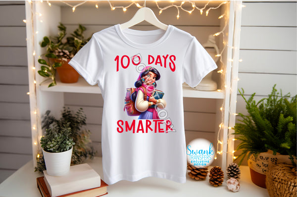 100 Days Smarter Student Royalty INFANT-ADULT Full Color DTF (Direct To Film) Transfer