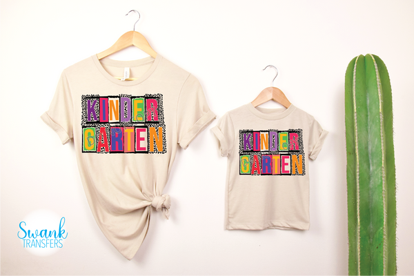 Colorful Leopard Teacher / Grades Pre-K - 6th Grade YOUTH & ADULT Full Color DTF (Direct To Film) Transfer