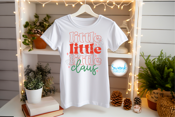 Claus Outlined Family PJs INFANT-ADULT DTF (Direct To Film) Transfer