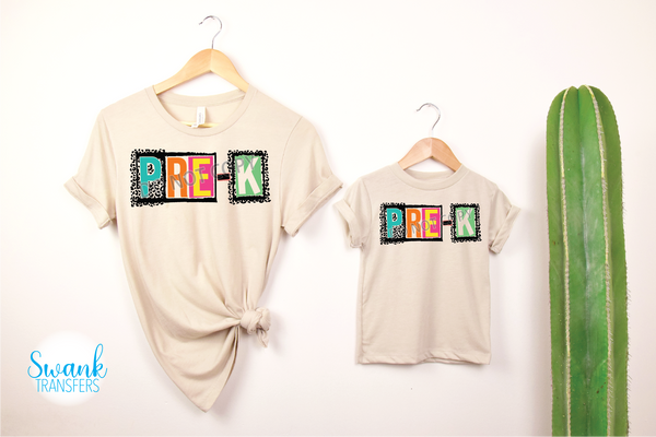 Colorful Leopard Teacher / Grades Pre-K - 6th Grade YOUTH & ADULT Full Color DTF (Direct To Film) Transfer