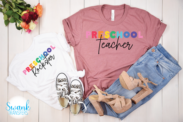Rockstar Grades Preschool - 8th Grades YOUTH-ADULT Full Color DTF (Direct To Film) Transfer