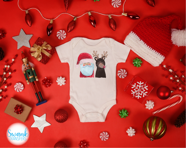 Santa & Rudolph INFANT-ADULT DTF (Direct To Film) Transfer