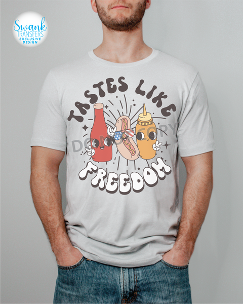 Tastes Like Freedom **SWANK EXCLUSIVE DESIGN** Full Color INFANT-ADULT DTF (Direct To Film) Transfer