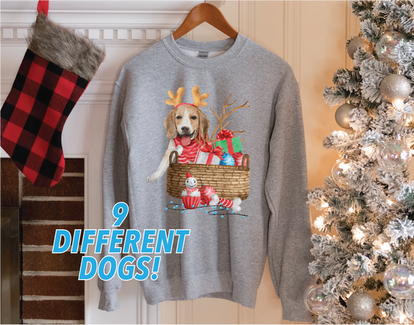 Christmas Dogs Full Color DTF (Direct To Film) Transfer