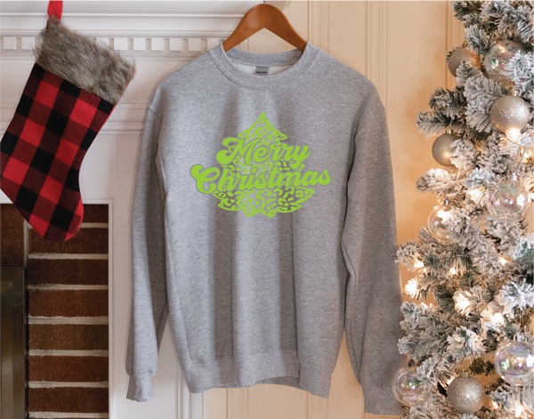 Leopard Merry Christmas Tree Screen Print Transfer RTS