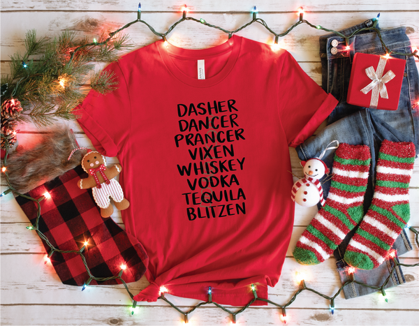 Alcohol Reindeer Screen Print Transfer RTS