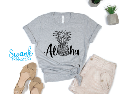 Aloha Pineapple Screen Print Transfer RTS