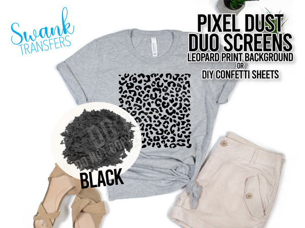 LEOPARD PRINT PIXEL DUST DUO Screen Sheets - DIY Screen Print Confetti / Background RTS