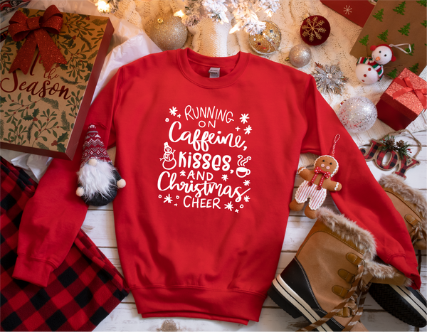 Caffeine, Kisses & Christmas Cheer Screen Print Transfer