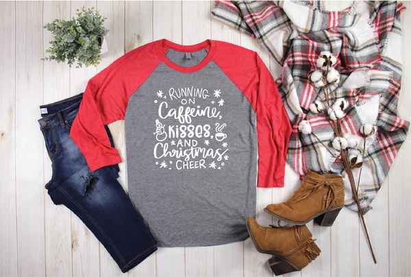 Caffeine, Kisses & Christmas Cheer Screen Print Transfer