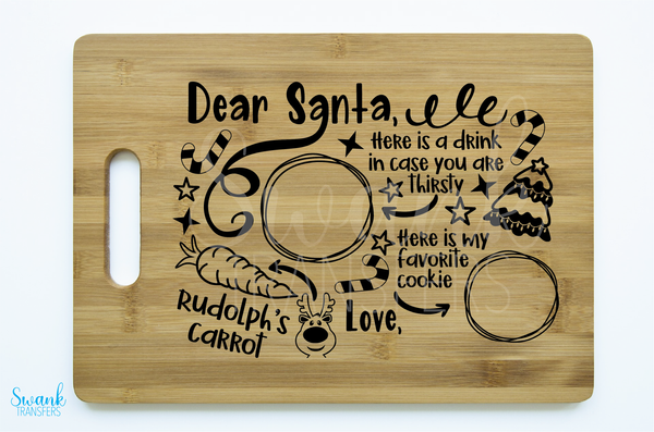 Christmas Placemat (Black Ink) Screen Print Transfer