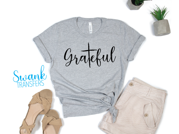 Grateful Cross Screen Print Transfer RTS