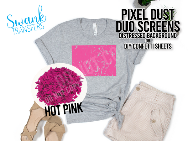 PIXEL DUST DUO Screens - DIY Screen Print Confetti/Background  RTS