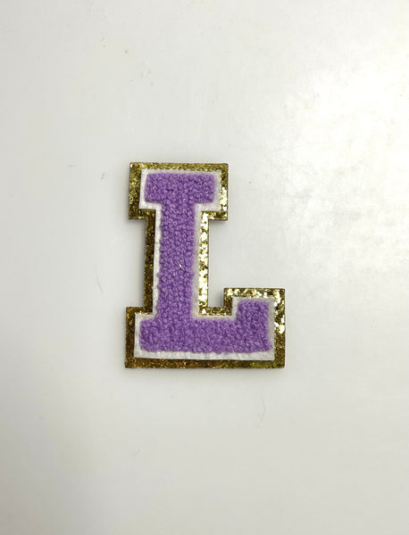 PURPLE Chenille Letter Patches - RTS