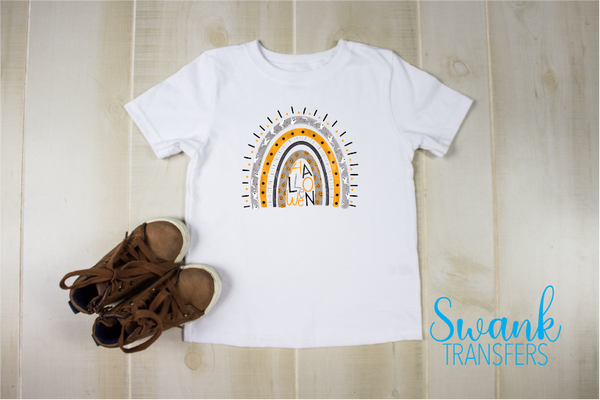 Halloween Rainbow Infant / Toddler / Oversized Left Chest Screen Print Transfer RTS