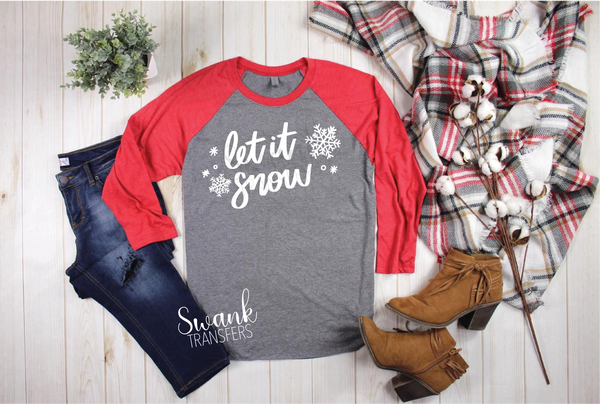 Let It Snow Screen Print Transfer RTS