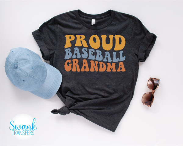 Proud Baseball Grandma / Grandpa Full Color DTF (Direct To Film) Transfer