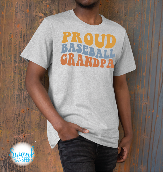 Proud Baseball Grandma / Grandpa Full Color DTF (Direct To Film) Transfer