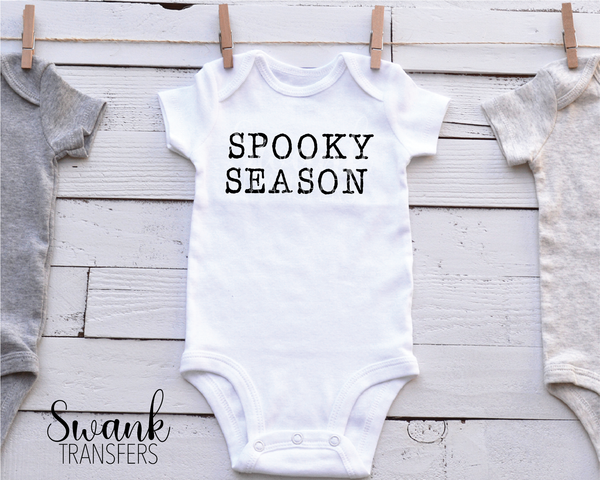 Spooky Season Towel / Oversized Left Chest / Toddler / Infant Screen Print Transfer RTS