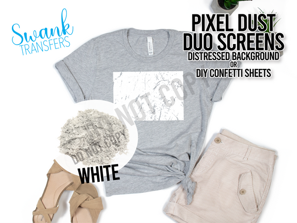 PIXEL DUST DUO Screens - DIY Screen Print Confetti/Background  RTS