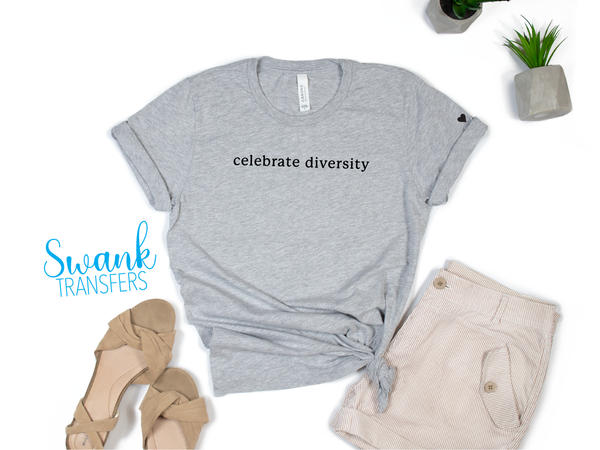 Celebrate Diversity Flowers Multi-Screen Screen Print Transfer RTS