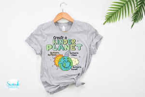 Create A Kinder Planet (Adult-Infant) Full Color DTF (Direct To Film) Transfer
