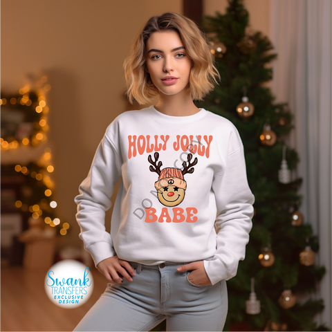 Holly Jolly Babe *SWANK EXCLUSIVE DESIGN* INFANT-ADULT DTF (Direct To Film) Transfer