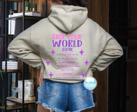 Self Love World Tour (WITH POCKET) INFANT-ADULT DTF (Direct To Film) Transfer