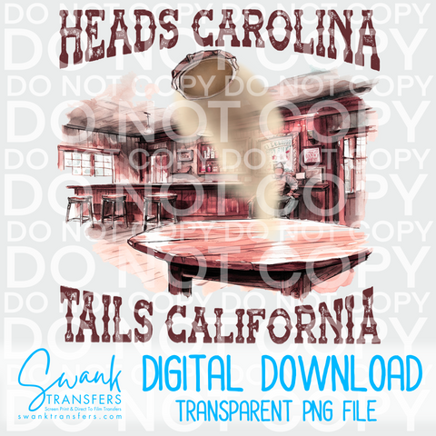 Heads Carolina  - PNG FILE DIGITAL DOWNLOAD