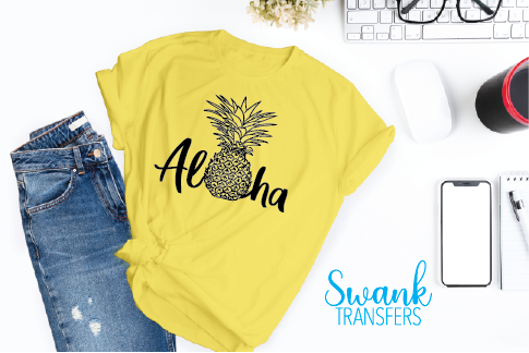 Aloha Pineapple Screen Print Transfer RTS