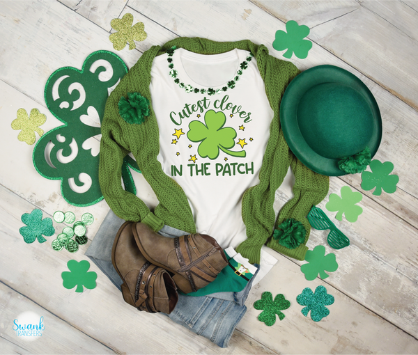 Cutest Clover In The Patch INFANT-ADULT Full Color DTF (Direct To Film) Transfer