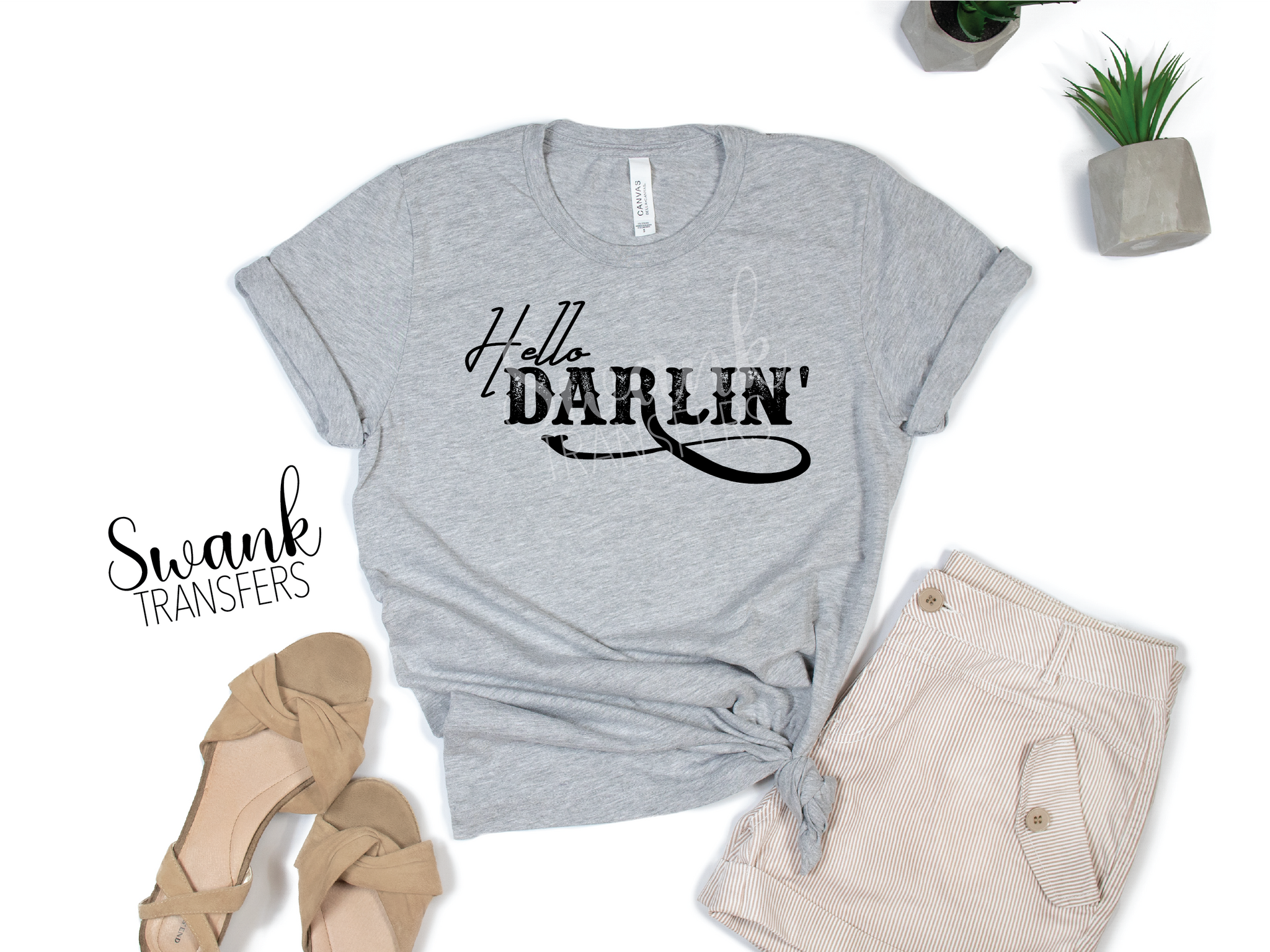 Hello Darlin' Screen Print Transfer RTS