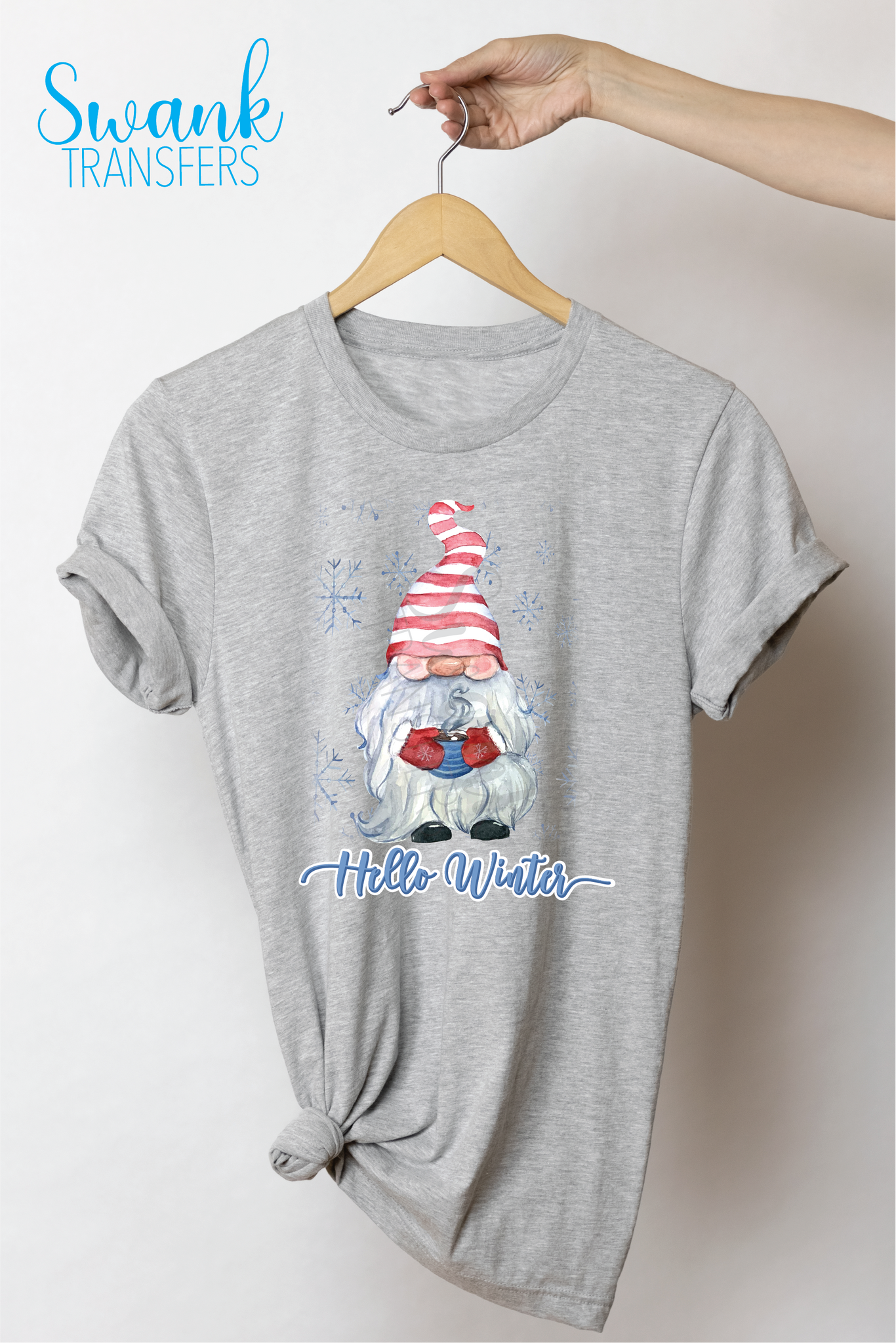 Hello Winter Gnome Adult & Towel DTF (Direct To Film) Transfer