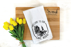 Welcome To Our Lake House Towel Screen Print Transfer RTS