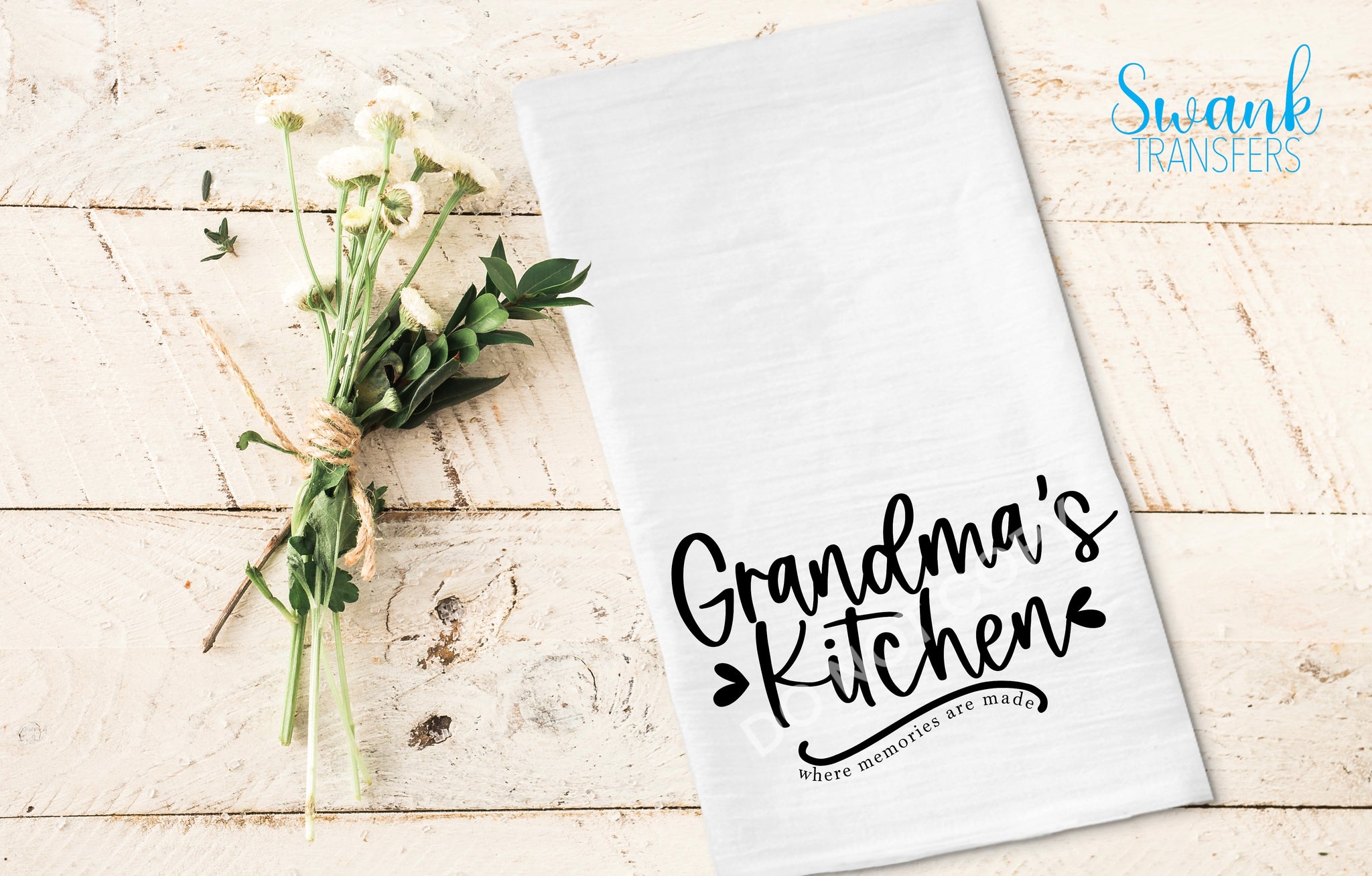 Grandmas Kitchen 6" Towel Full Color DTF (Direct To Film) Transfer