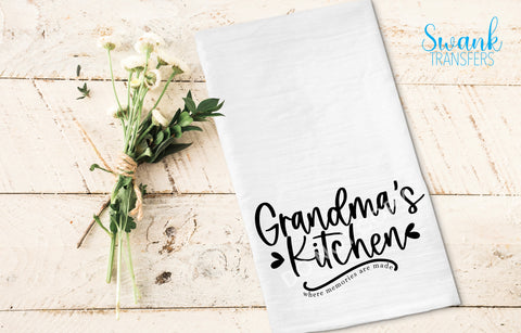 Grandmas Kitchen 6" Towel Full Color DTF (Direct To Film) Transfer