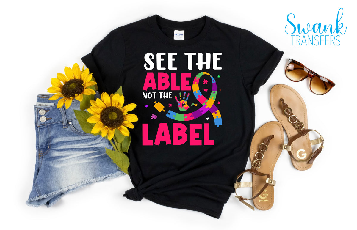 See The Able Not The Label Autism Awareness ADULT-INFANT Full Color DT ...