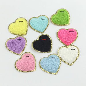Chenille HEART Patches - RTS