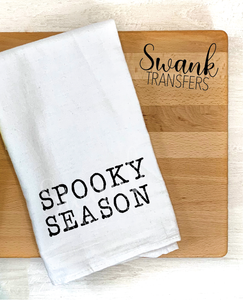 Spooky Season Towel / Oversized Left Chest / Toddler / Infant Screen Print Transfer RTS